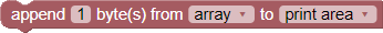 Append Bytes to PrintArea