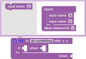 Create Function with Return Input and Value Inputs