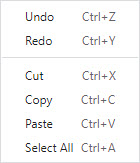 Edit Menu
