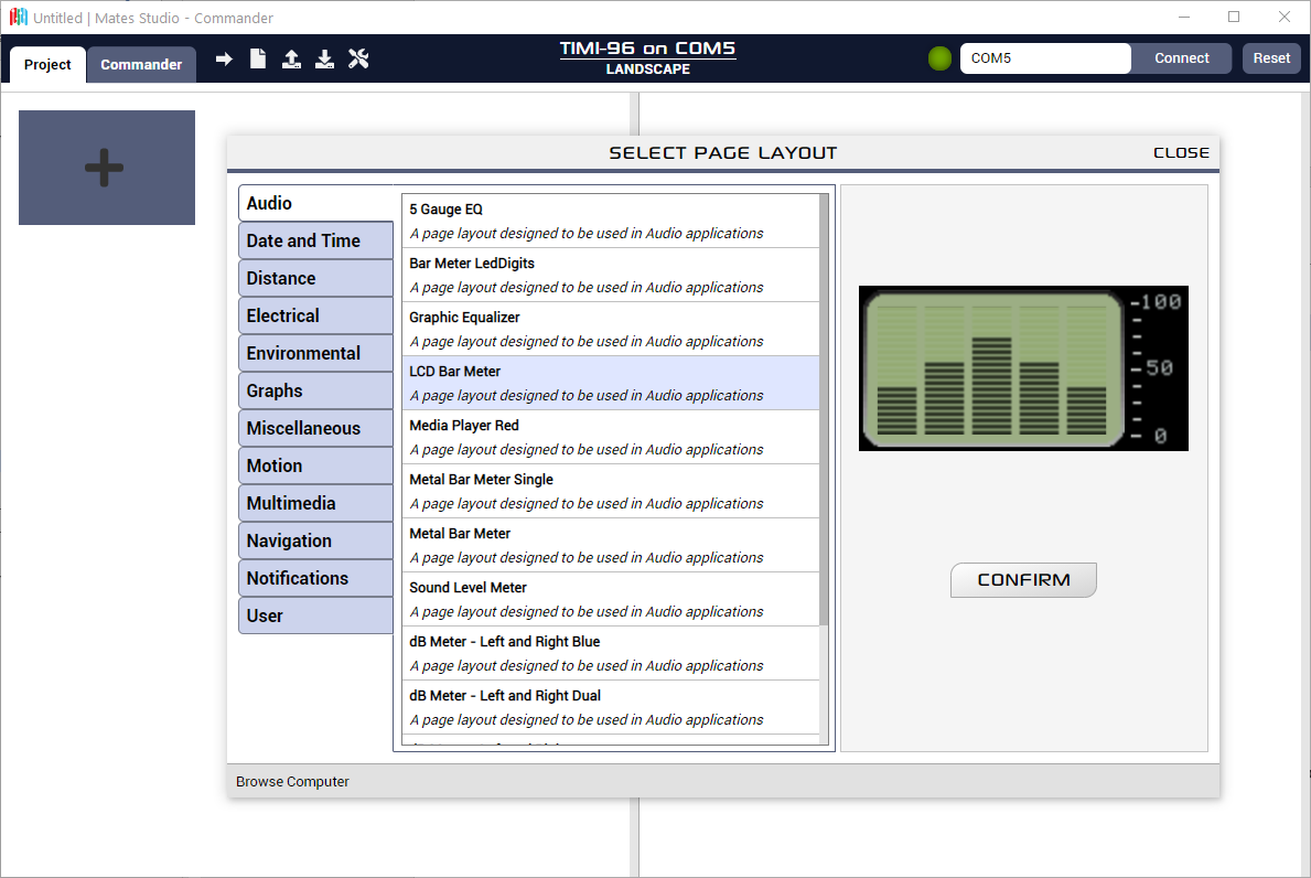 Mates Studio - Select Page Layout